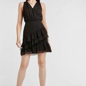 Express Ruffle Wrap Fit and Flare Dress Size XS NWT